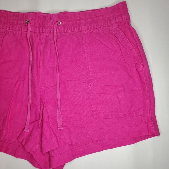 Gap  Mid Rise Pull-On Linen-Blend Shorts Size L - Picture 2 of 7